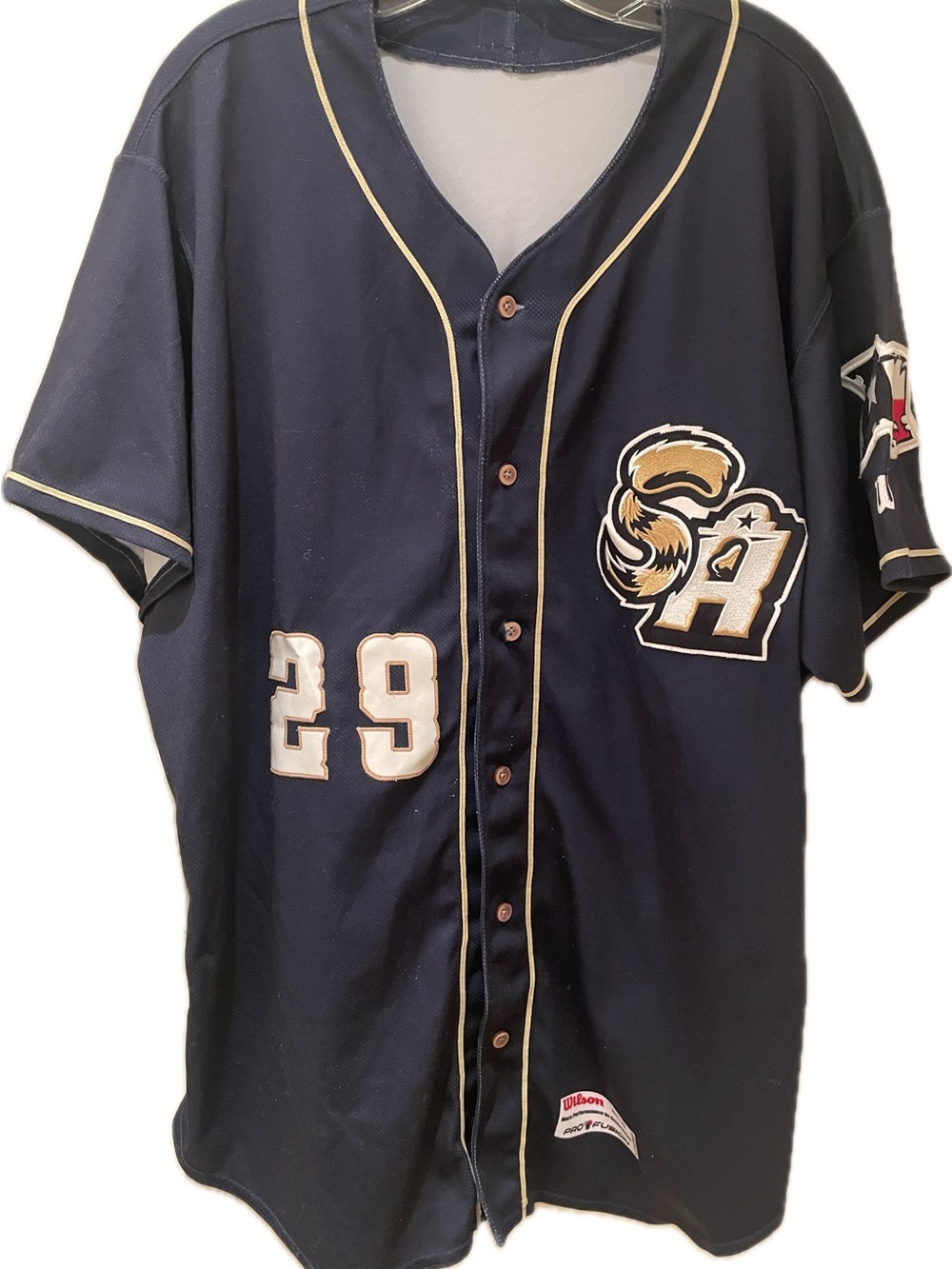 Wilson Navy w white/ gold trim San Antonio Missions #29 MiLB baseball